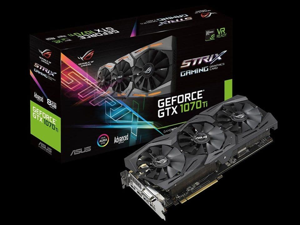 グラフィックボード・グラボ・ビデオカード ASUS ROG-STRIX-GTX1070TI-A8G