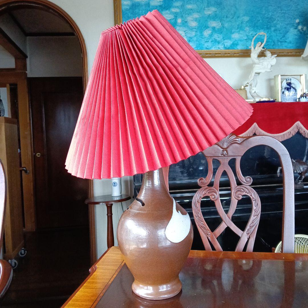 陶器製ランプ（ランプシェードは付きません）　窯印有