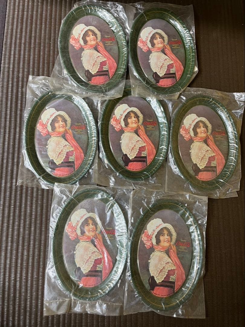 コカコーラ ミニトレー 7枚セット ヴィンテージ 復刻 非売品風 ノベルティ