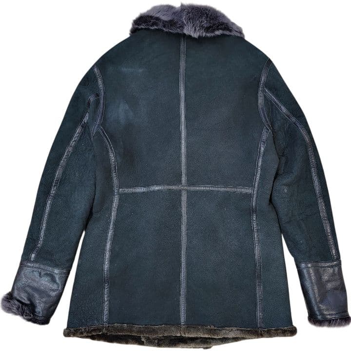 希少 アヴィレックス AVIREX B-7 羊革×牛革 ムートンコート L 黒