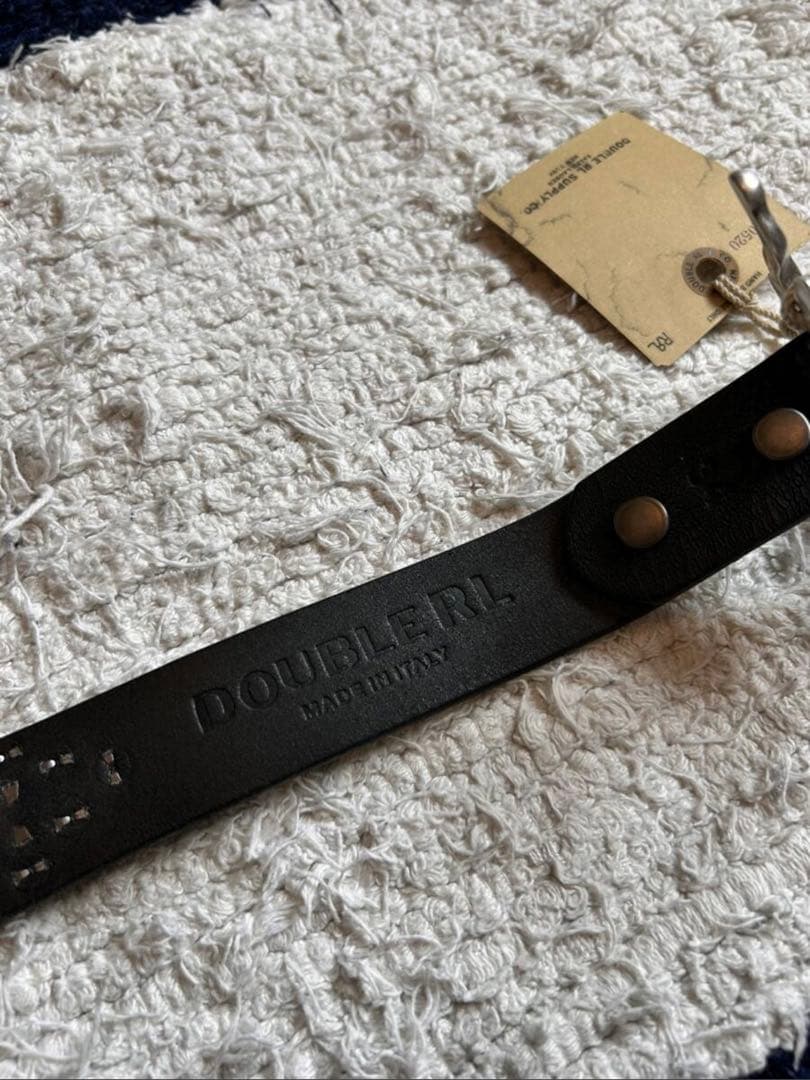 【希少・タグ付】RRL ダブルアールエル スタッズ レザーベルト W34