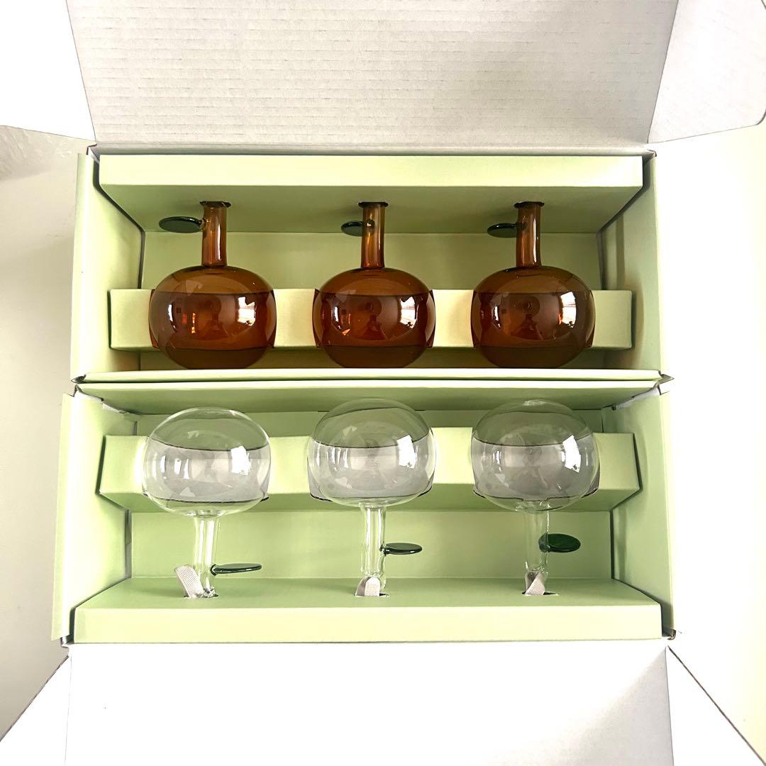 新品  イッタラ アップル オーナメント ブラウン クリア ガラス