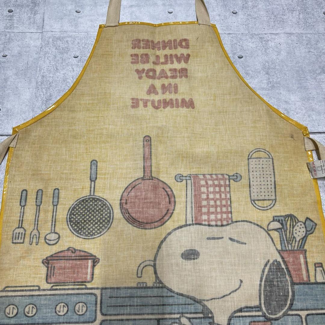 超希少 60s SNOOPY イングランド製 エナメル エプロン PVC素材