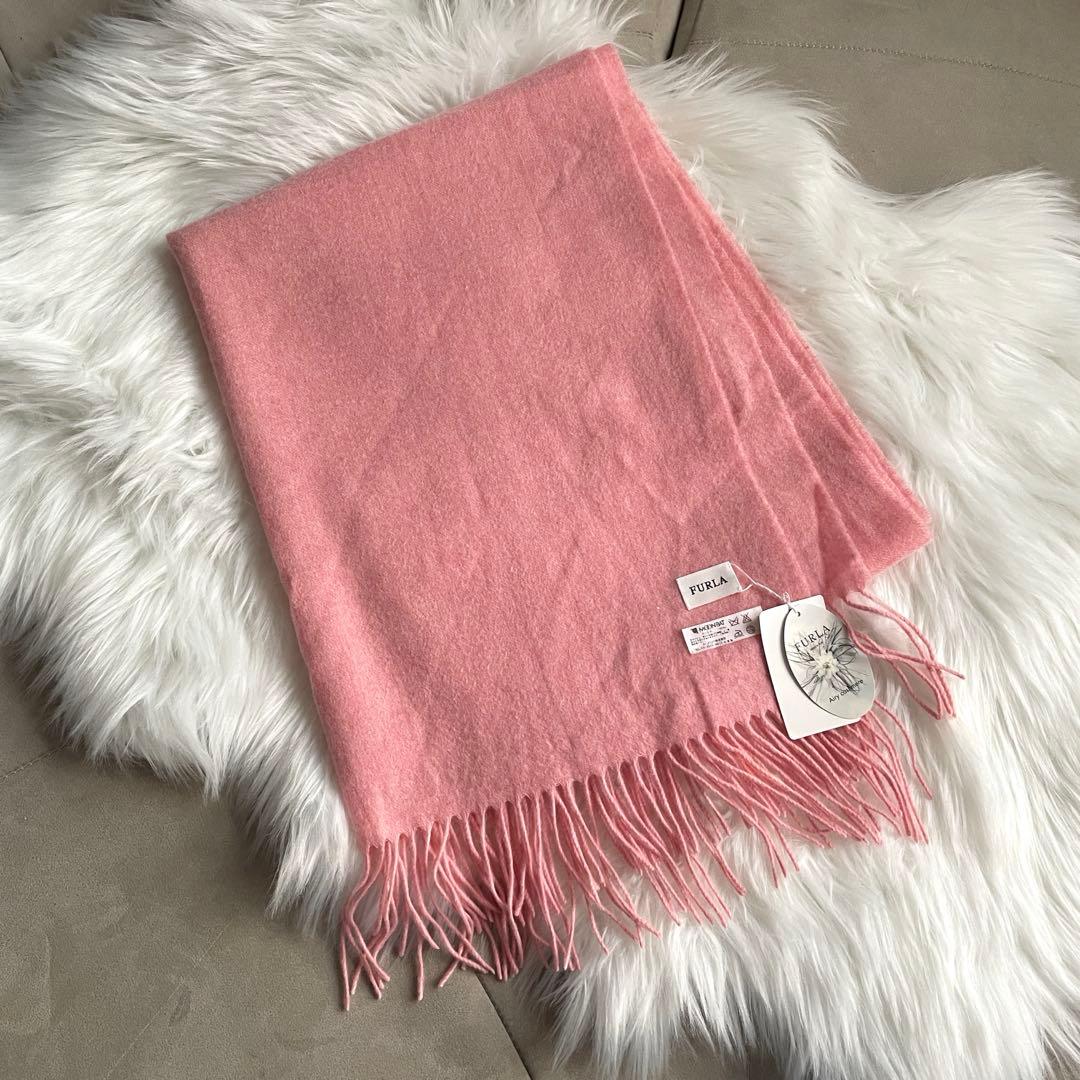 【新品未使用タグ付き】FURLA　大判カシミヤストール　マフラー　ショール