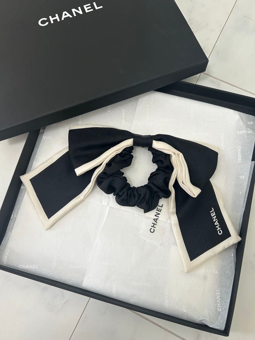 【CHANEL】シャネル シルクリボン♡シュシュ