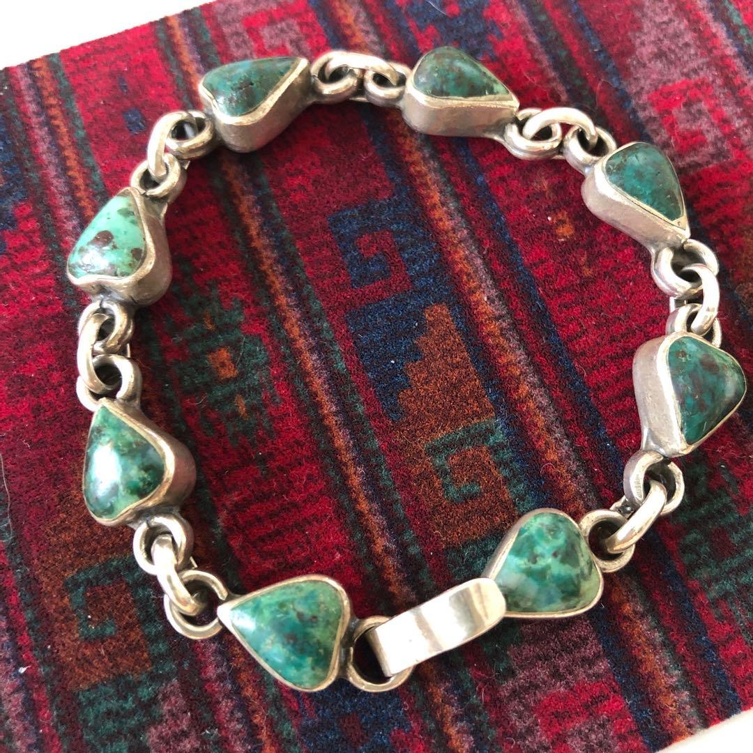 vintage メキシカンジュエリー ターコイズ ブレスレット シルバー925