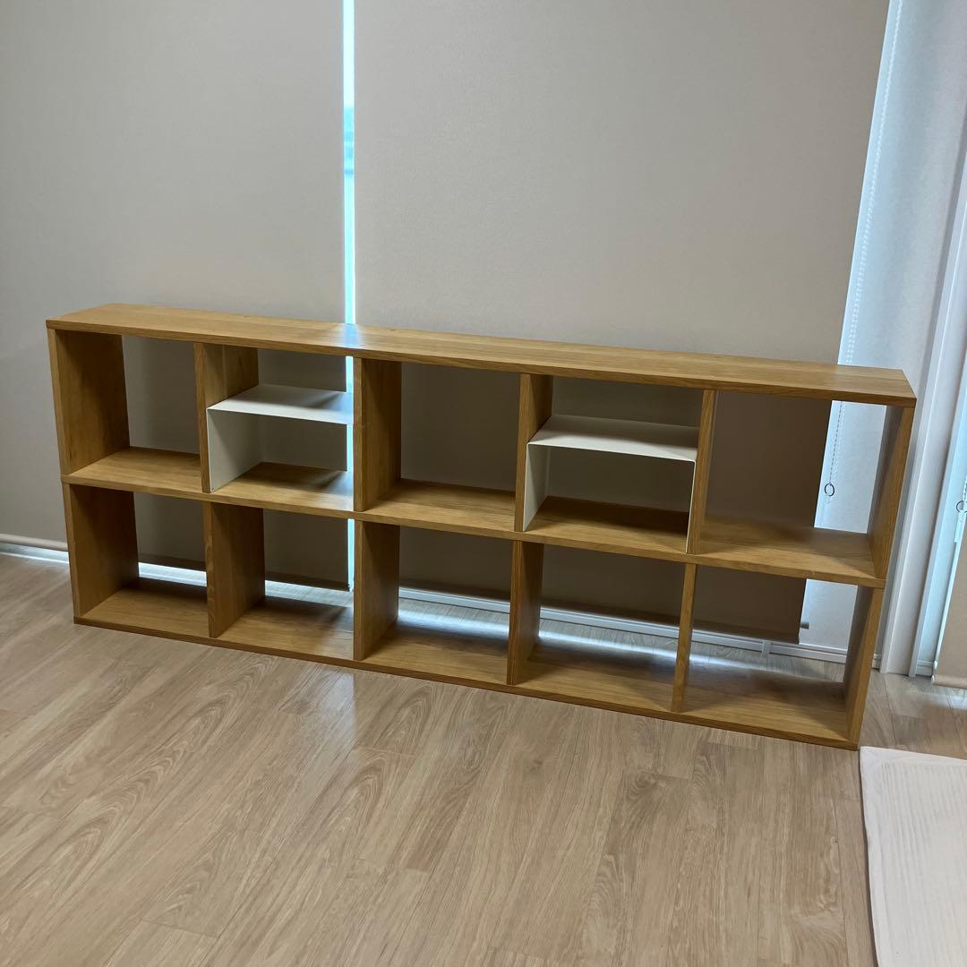 スタッキングシェルフセット・５段×２列・オーク材