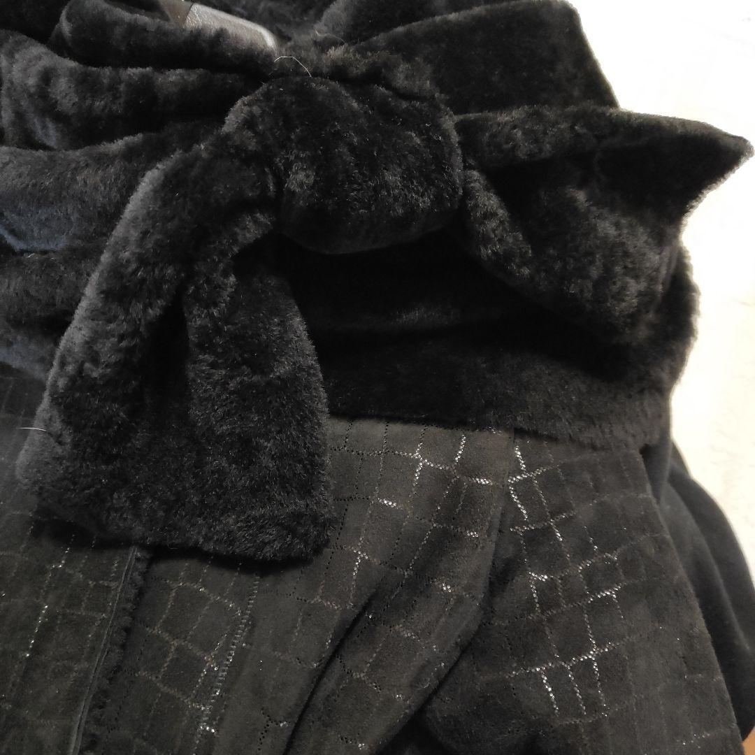 ARMANI COLLEZIONI ブラックコート 38ラムレザー