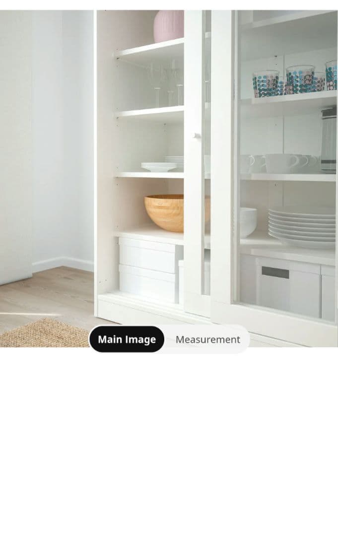 IKEA SYVDE cabinet with glass doors ①