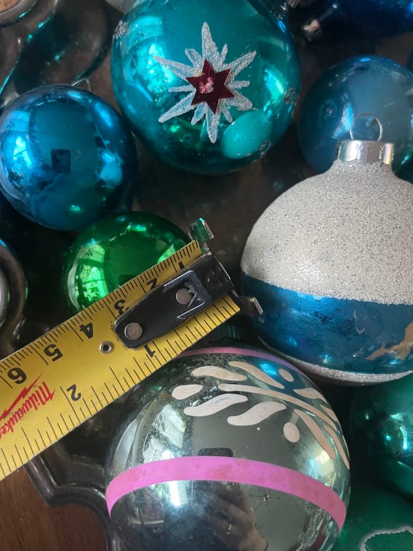 K　ヴィンテージ　クリスマス　ガラス　オーナメント2 セット