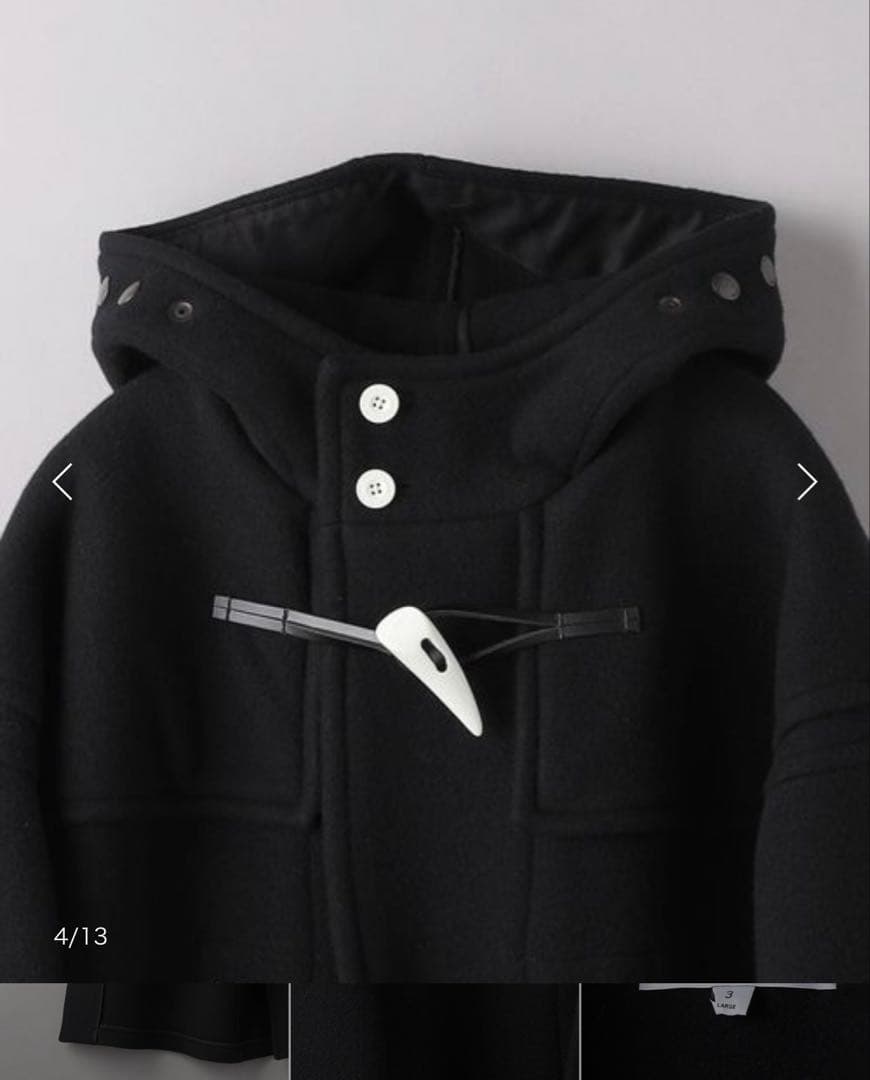 【サイズ1】HYKE オーバーサイズ　ダッフルコート