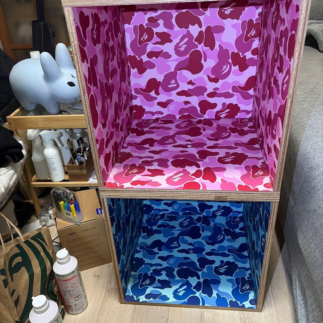 A BATHING APE カモフラージュ収納ボックス2個セット