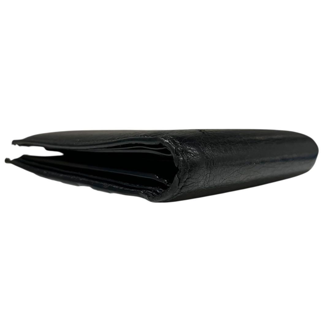 希少✨バレンシアガ アディダス コラボ 二つ折り財布 ロゴ レザー ブラック