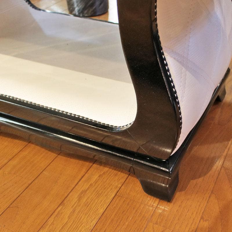 大理石 センターテーブル 白×黒 マーブル 石天板 143-001-001