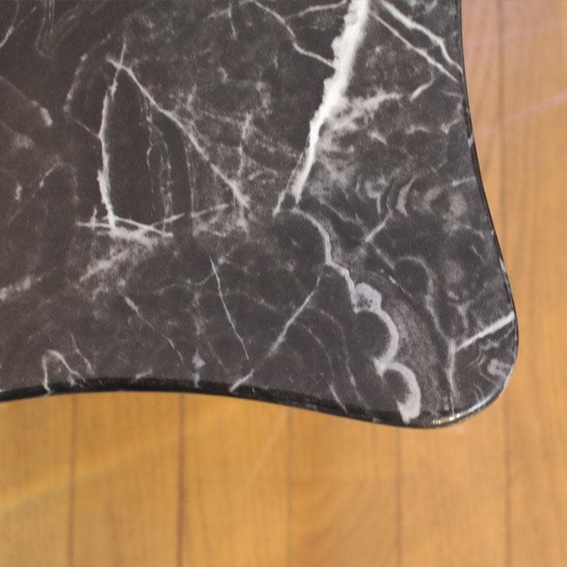 大理石 センターテーブル 白×黒 マーブル 石天板 143-001-001