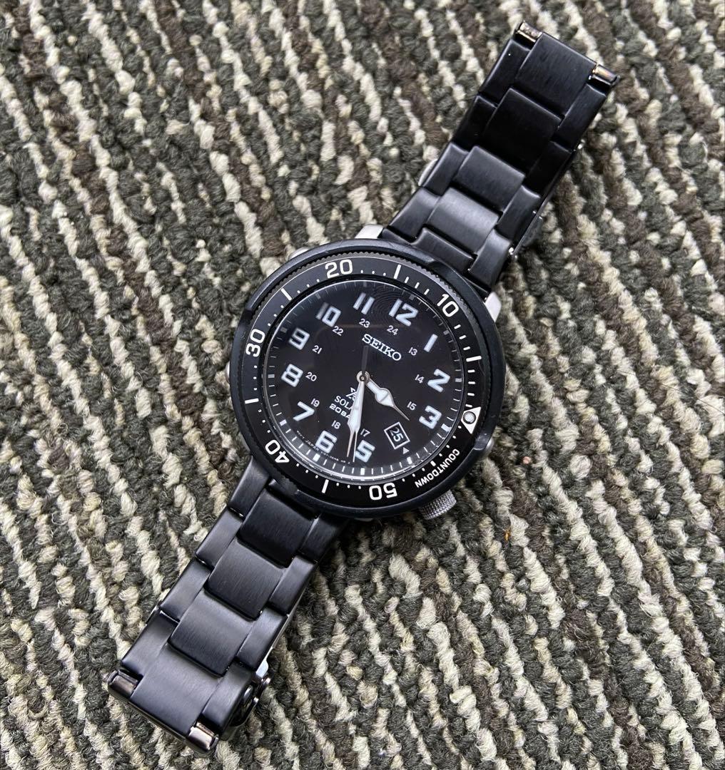 SEIKOプロスペックス ソーラー ダイバー　V157 ブラック 腕時計