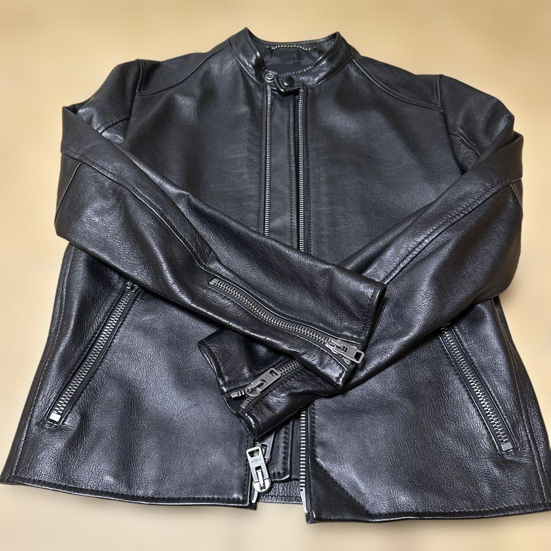 タ*ん様 COACH ブラック レザー シングルライダース XS