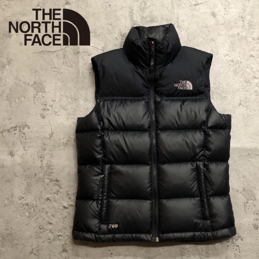 美品　ザノースフェイス　700フィル　ヌプシ　ダウンベスト　ブラック　S