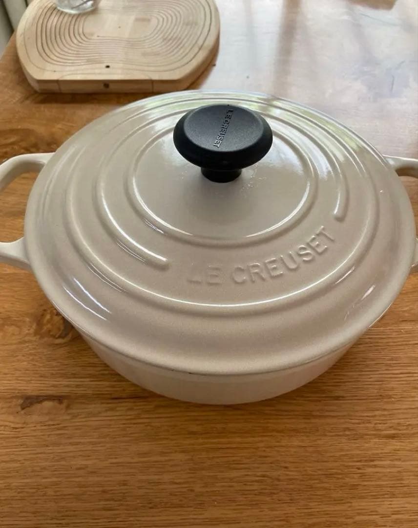 美品＊ル・クルーゼ ココットジャポネーズ 24cm デューン