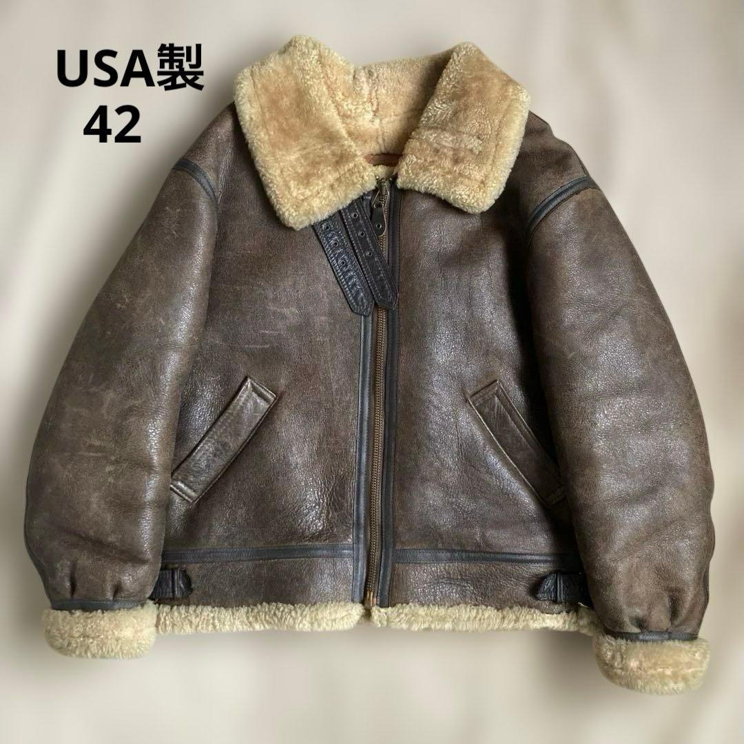 80s New York Style USA製 B-3 リアルムートン 42
