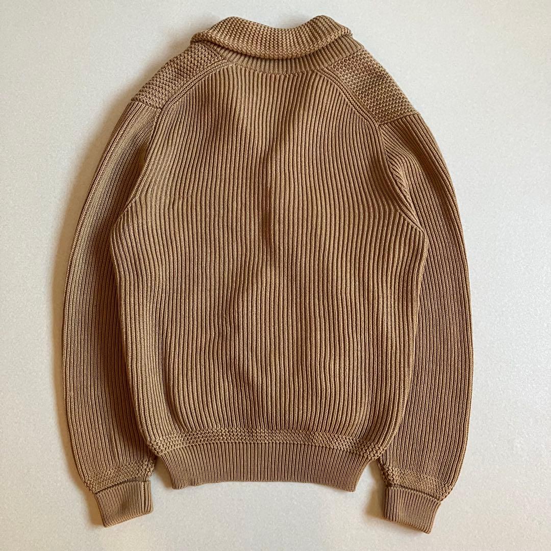 【dunhill】近年 ショールカラーニット カーディガン ブラウン イタリア製