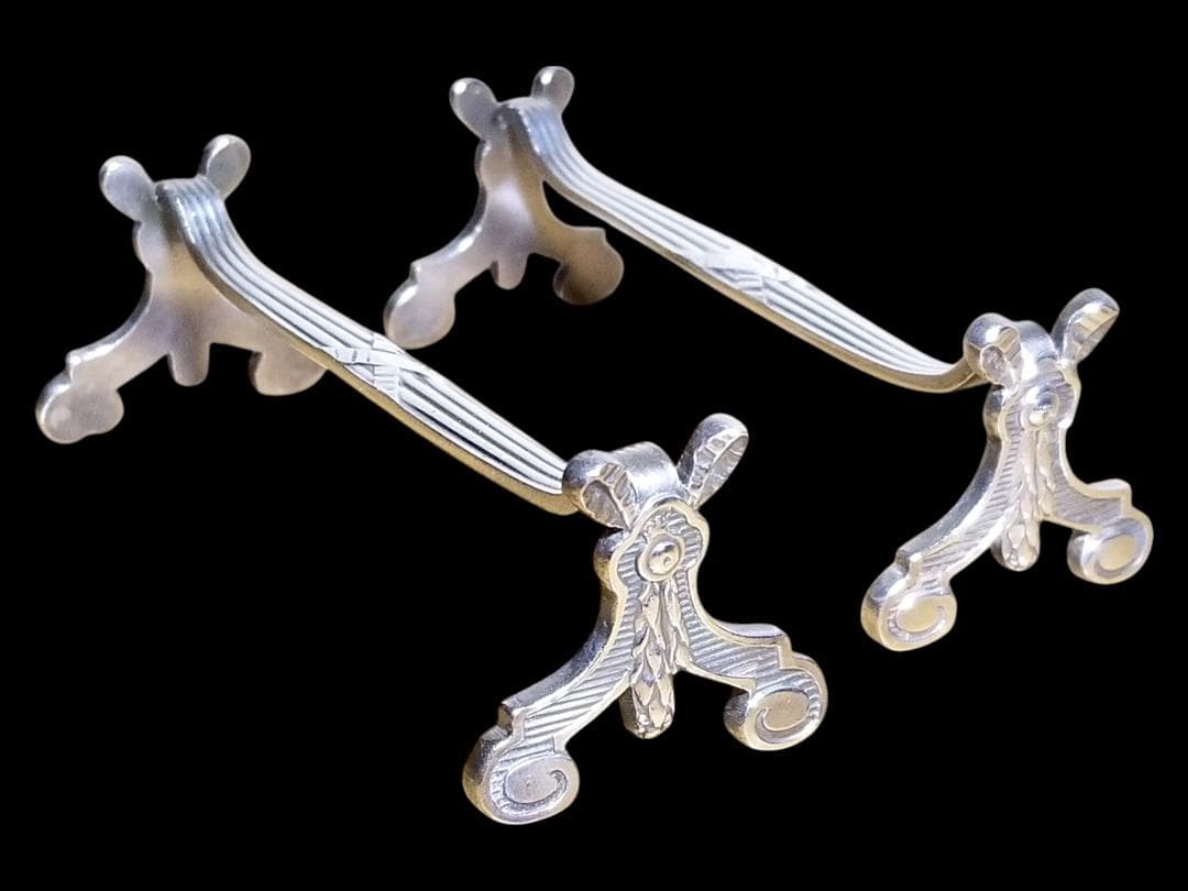 ⭐廃番品⭐クリストフル リュバン ナイフレスト 2本 リボン 箸置き シルバー