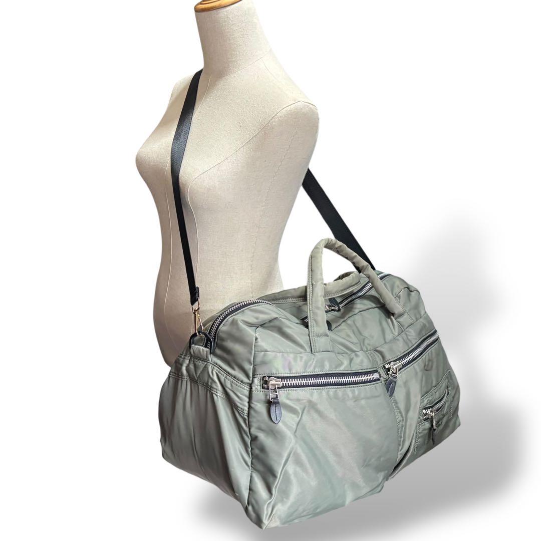 【ヴィンテージ】キャサリンハムネット　ボストンバッグ　トラベル　ナイロン　グレー