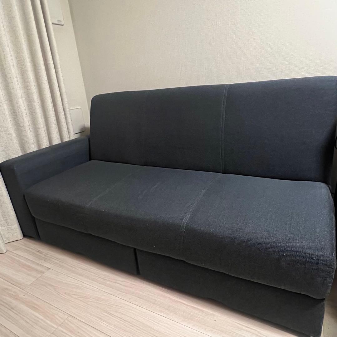 ネイビー 3人掛けソファ