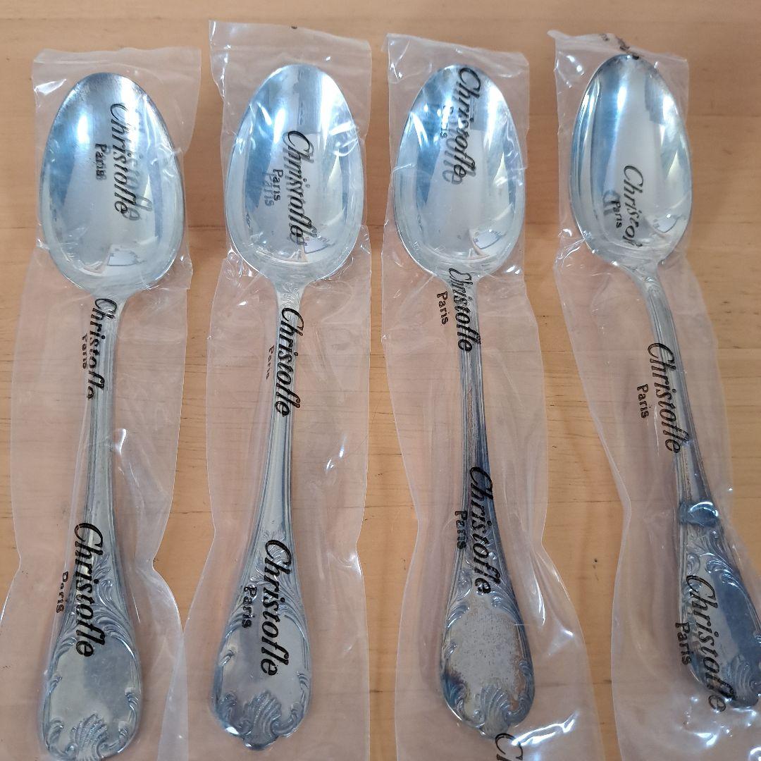 袋入り★Christofle マルリースプーン 4本セット
