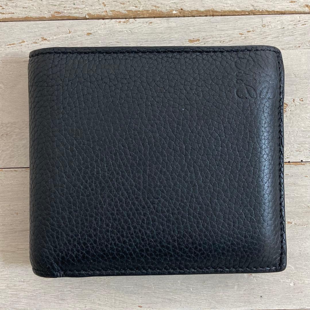 LOEWE ロエベ 折り財布 コンパクトウォレット アナグラムロゴ ブラック