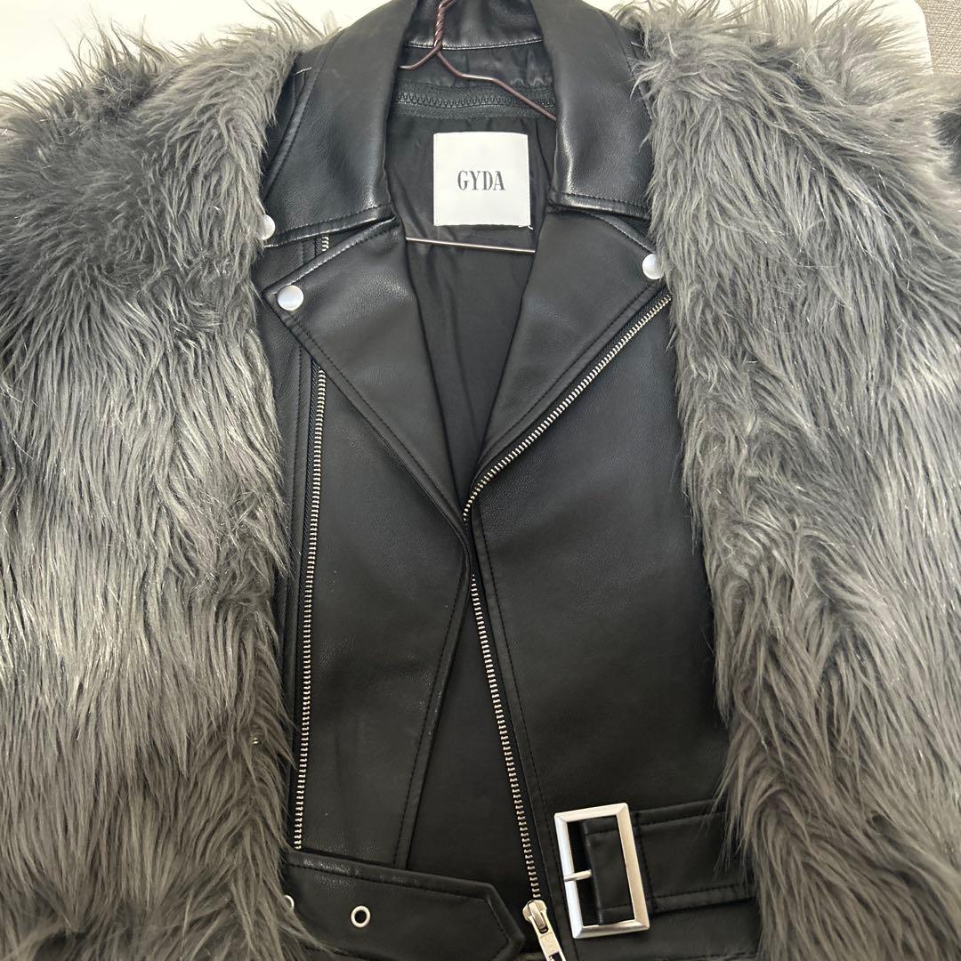 GYDA グレー ファーコート♡ライダース即日配送！！