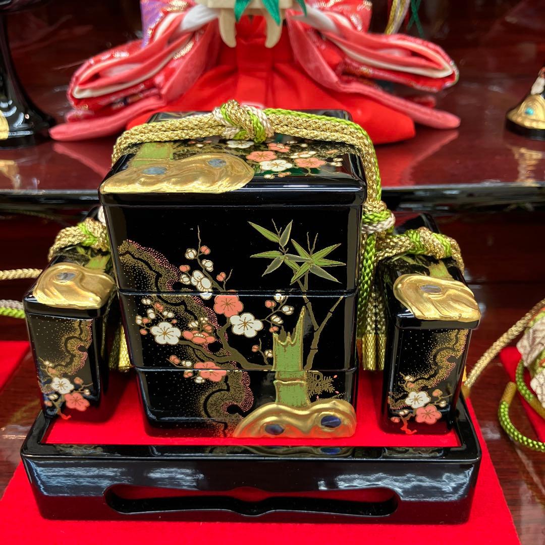 お値下げしました。本仕立て3段五人雛飾り