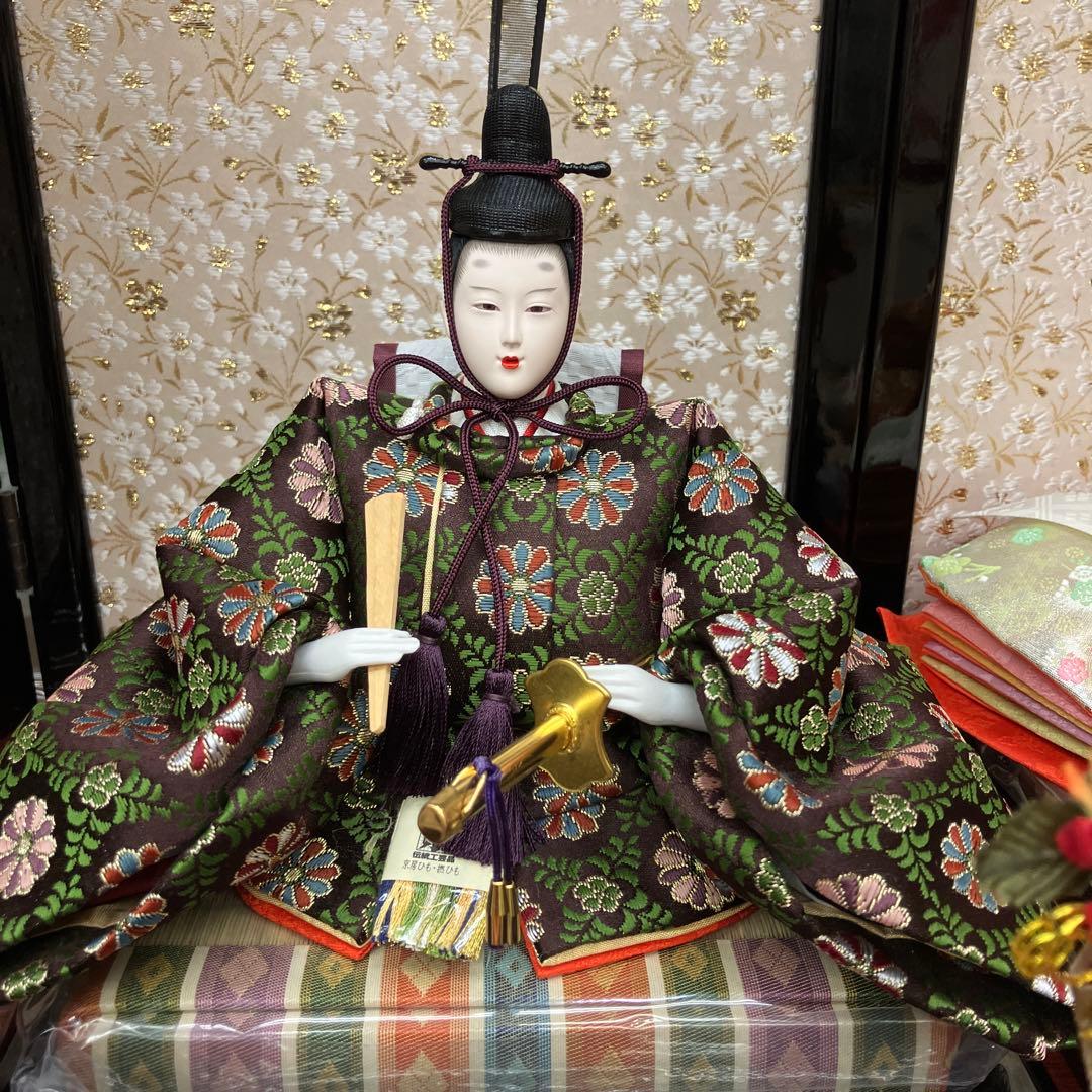 お値下げしました。本仕立て3段五人雛飾り