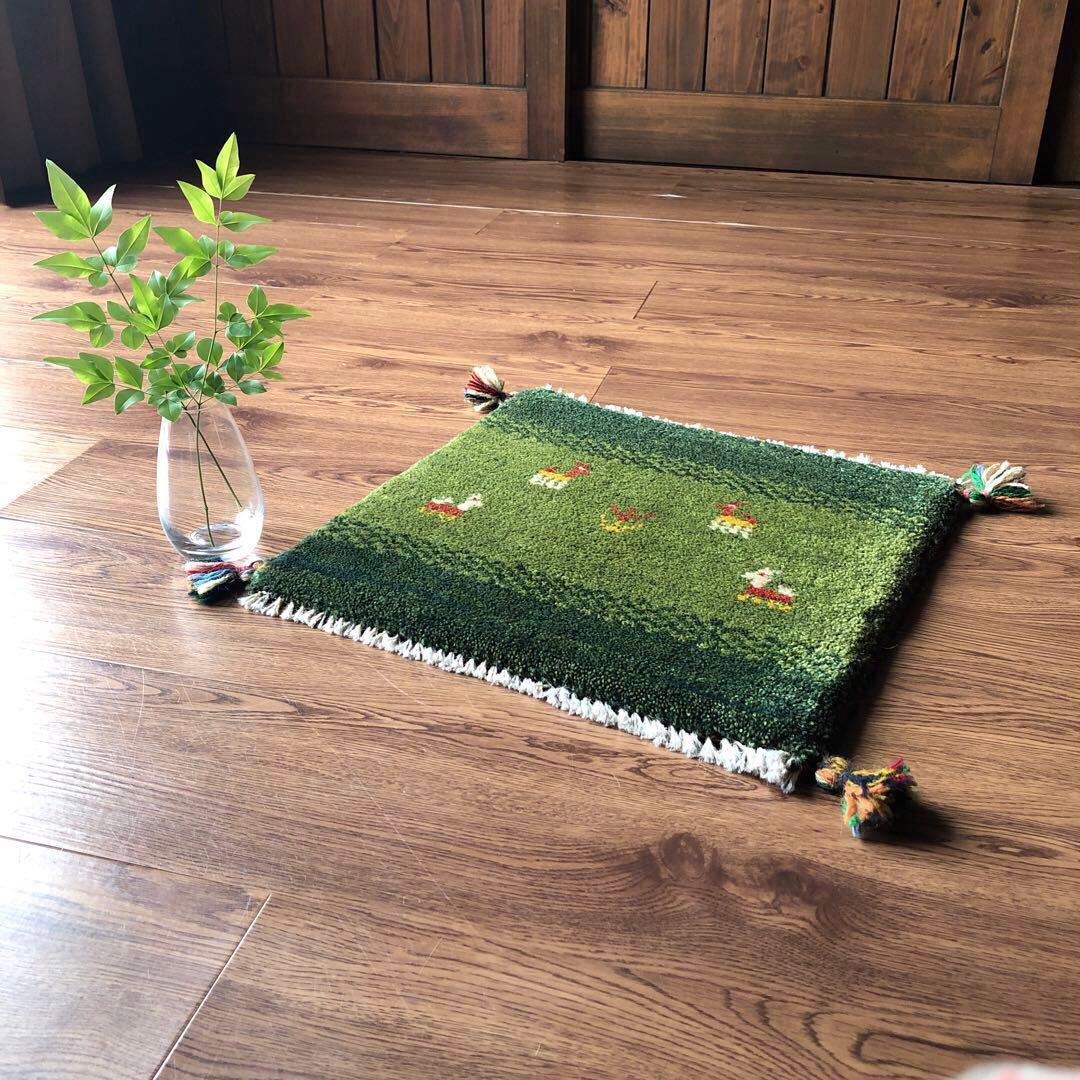 ペルシャギャッベ (ギャベ) チェアマット 椅子の座布団 No.11390