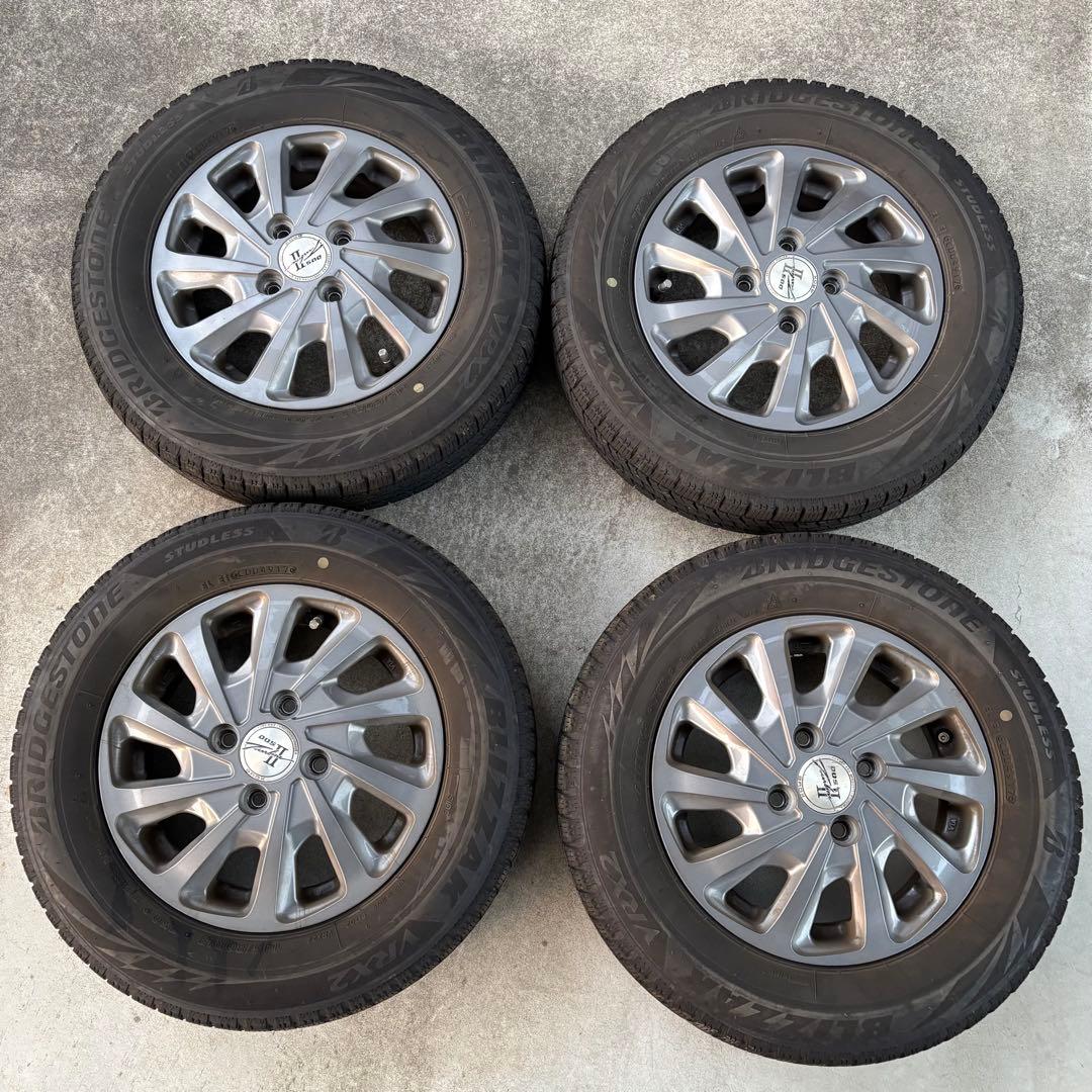 ブリヂストン VRX2 スタッドレスとアルミ 4本セット 145/80R13