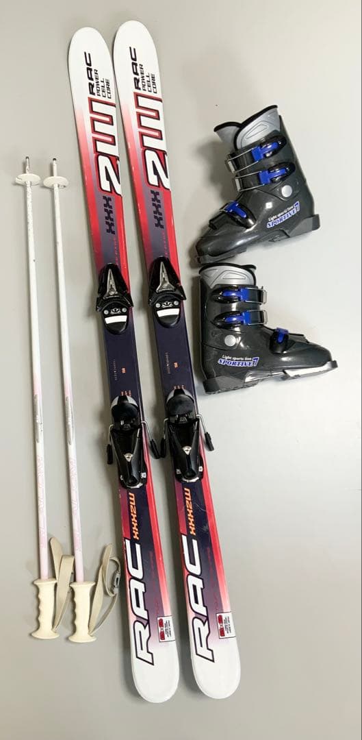 スキー4点セット　BXB 板150cm／ブーツ24cm-24.5cm