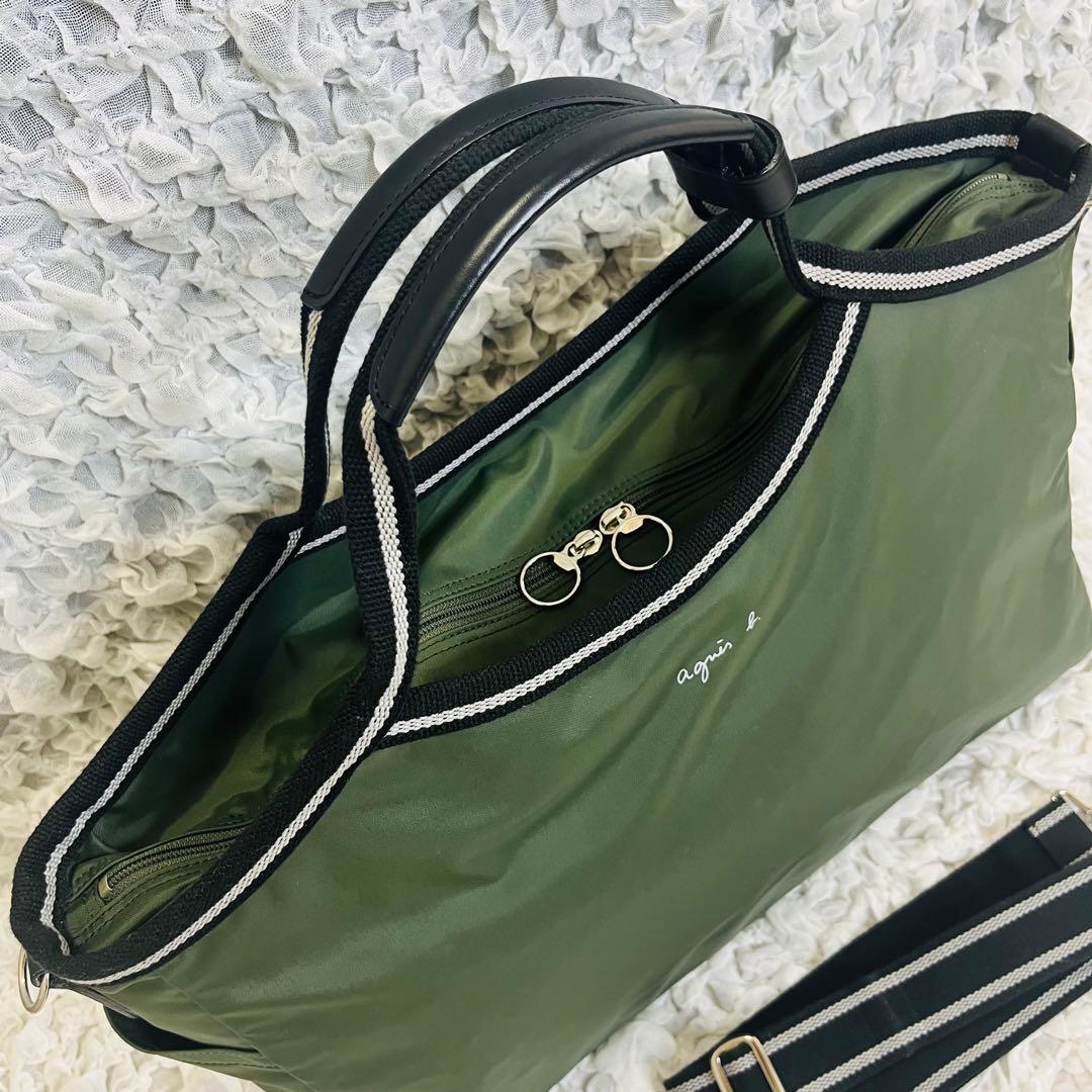 agnes b.アニエスベー ボストンバッグ 大容量 ショルダー2wayナイロン