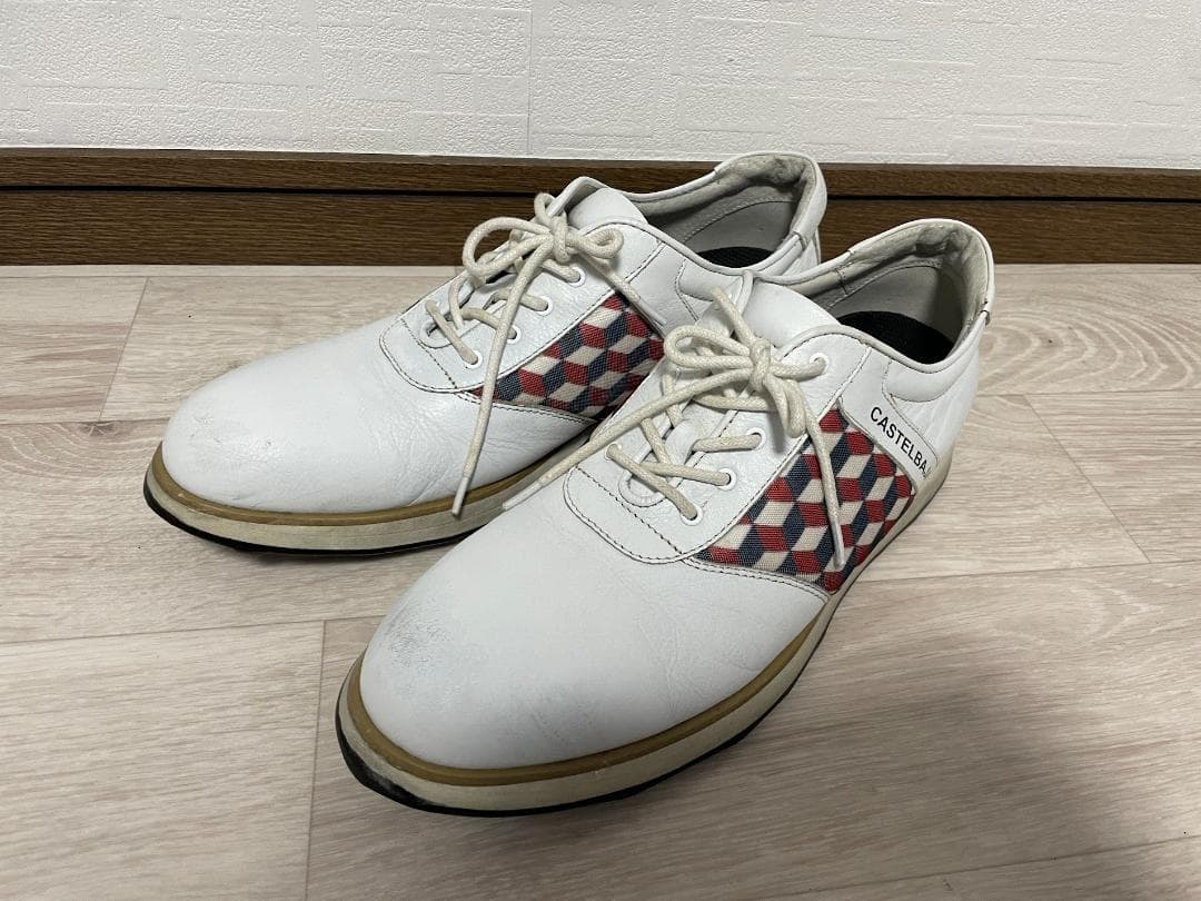 【稀少】カステルバジャック ゴルフシューズ 26cm(実質27) トリコロール