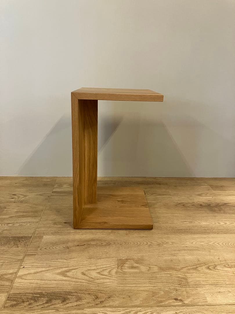 オーク無垢材　サイドテーブル　新品