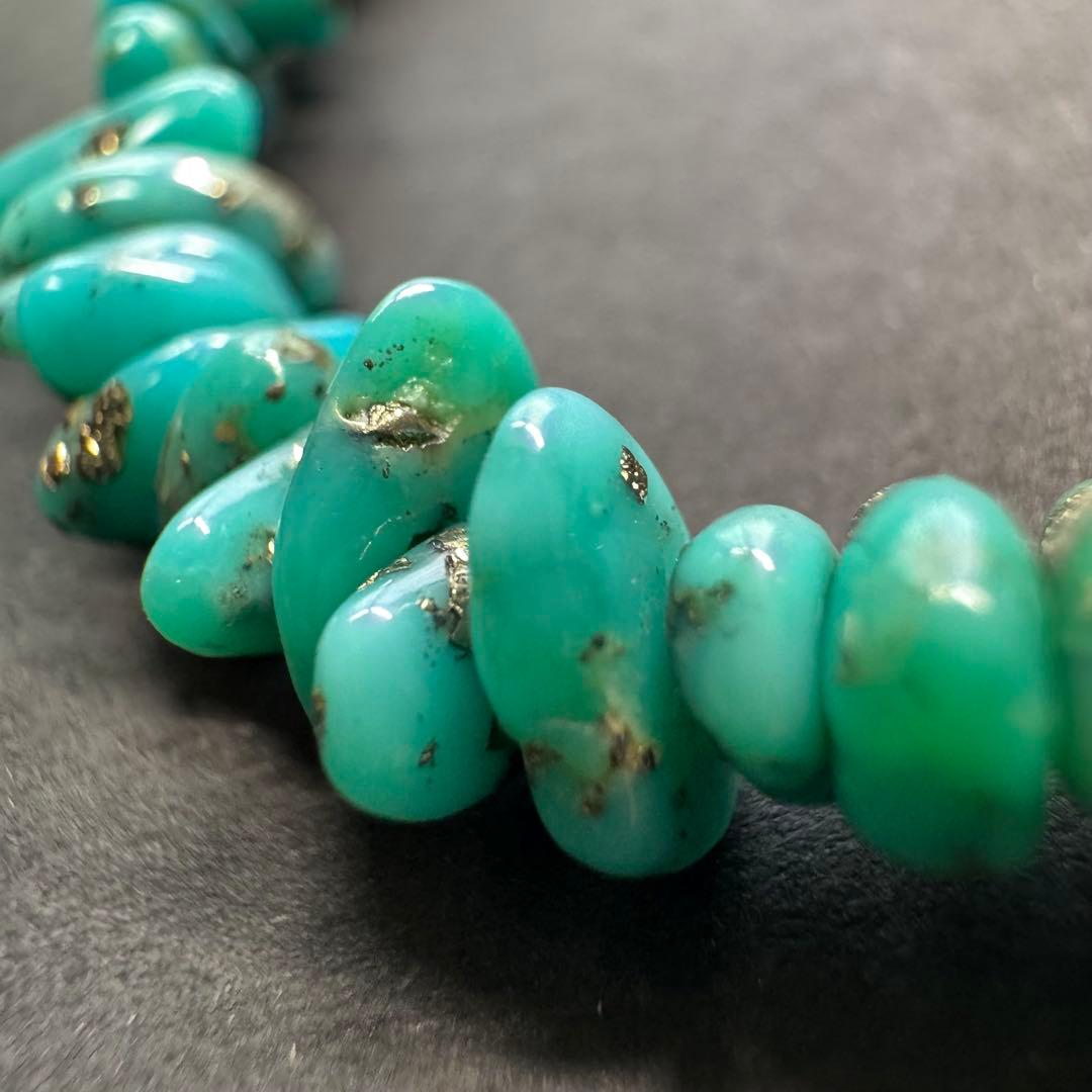 【60㎝ モレンシーターコイズ】インディアンジュエリー ネックレス