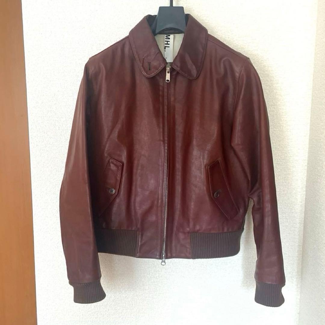 MHL.マーガレットハウエル　天然レザーブルゾン