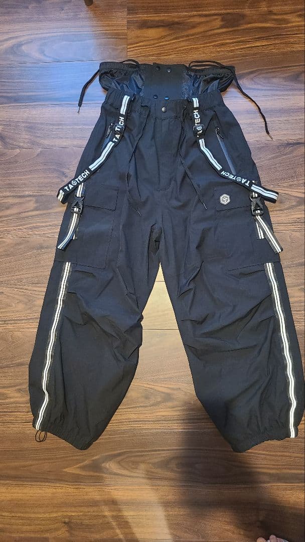 TAO TECH XL ブラックスノーボードパンツ 防水 撥水 タオテック
