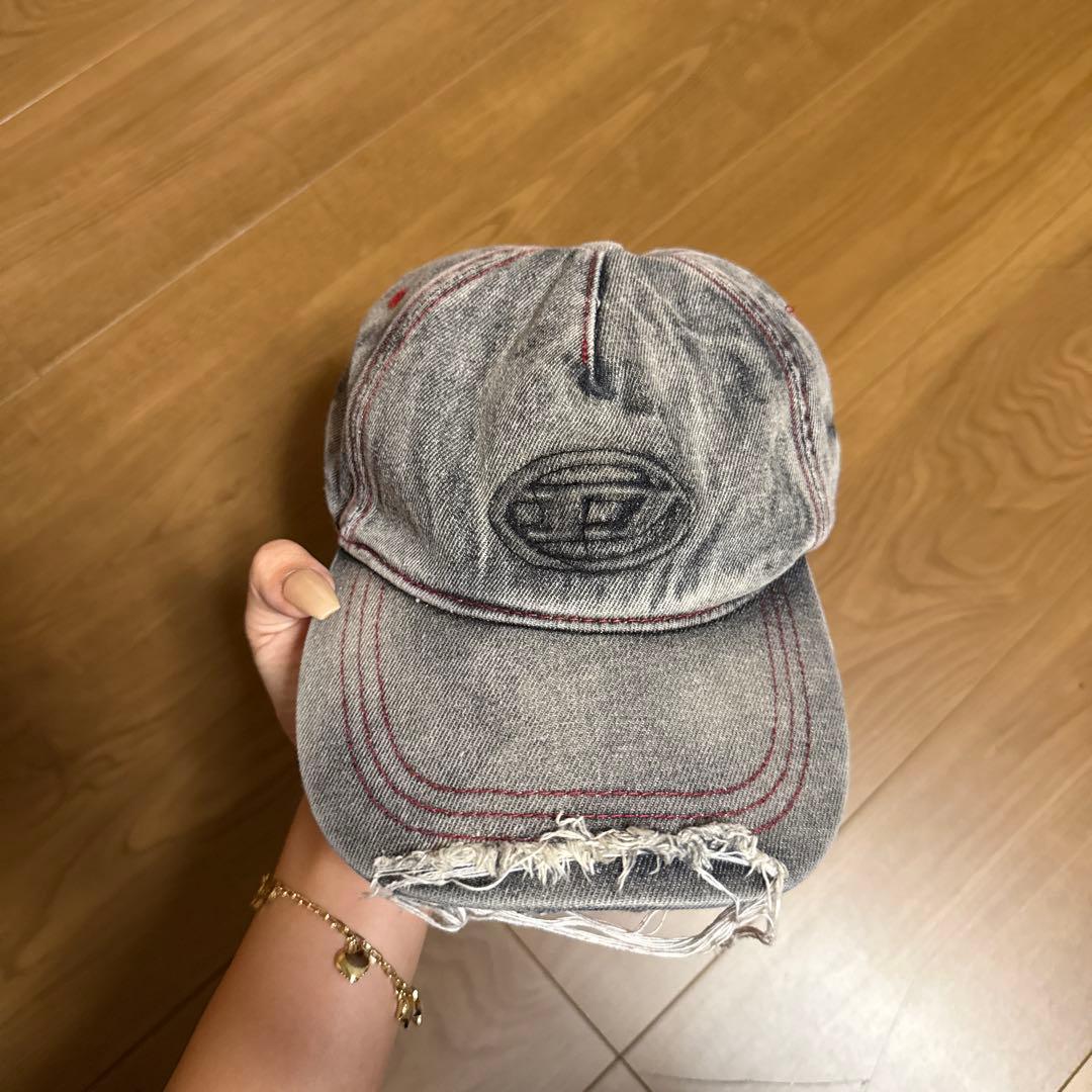 DIESEL ダメージデニムキャップ