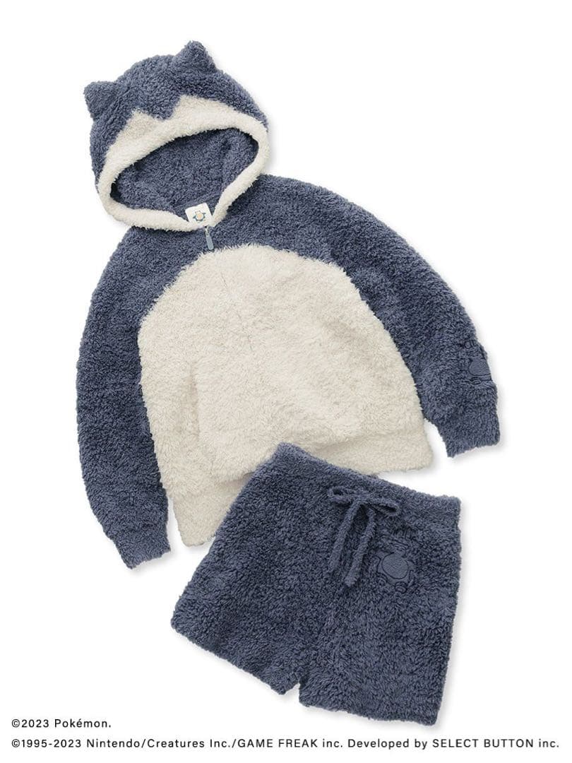 ジェラートピケ×ポケモンコラボ　カビゴンパーカー&ショートパンツセット