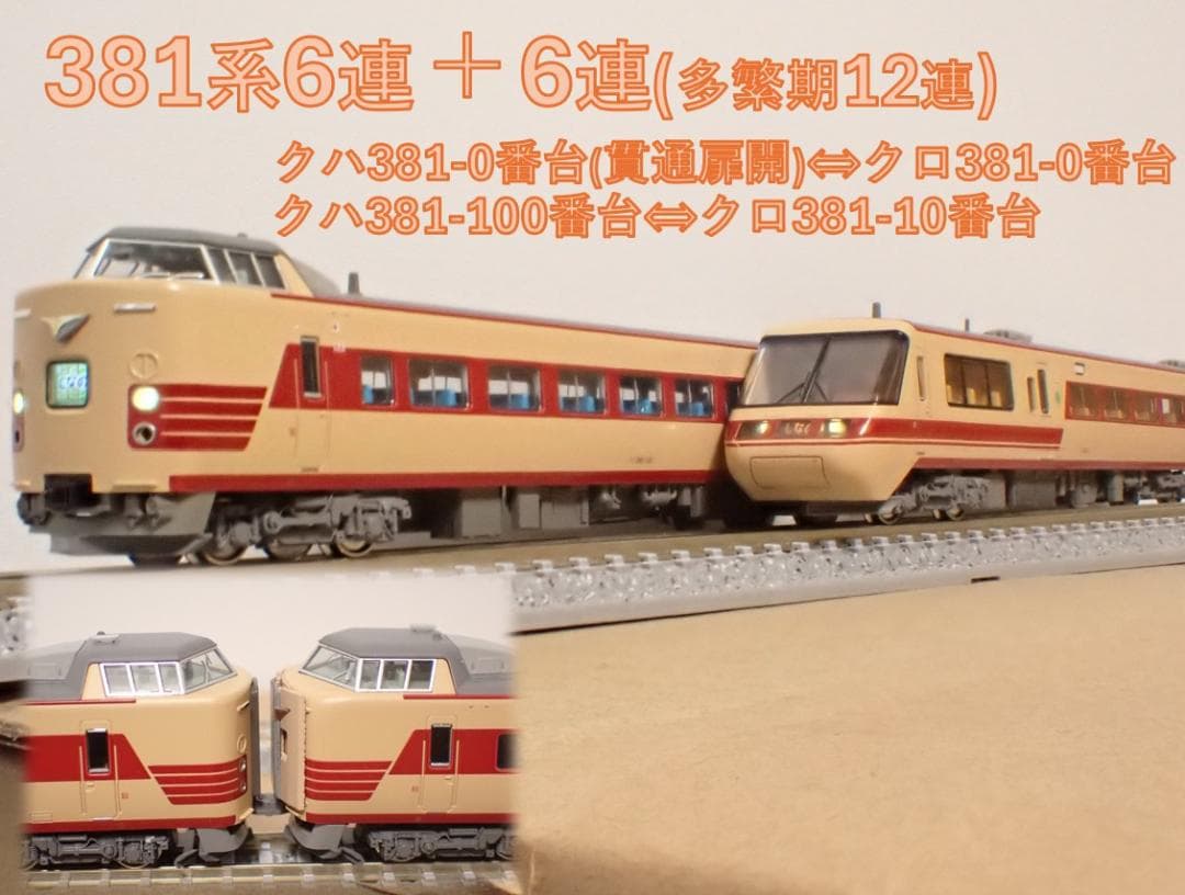 381系6連+6連 多客期編成12両セット