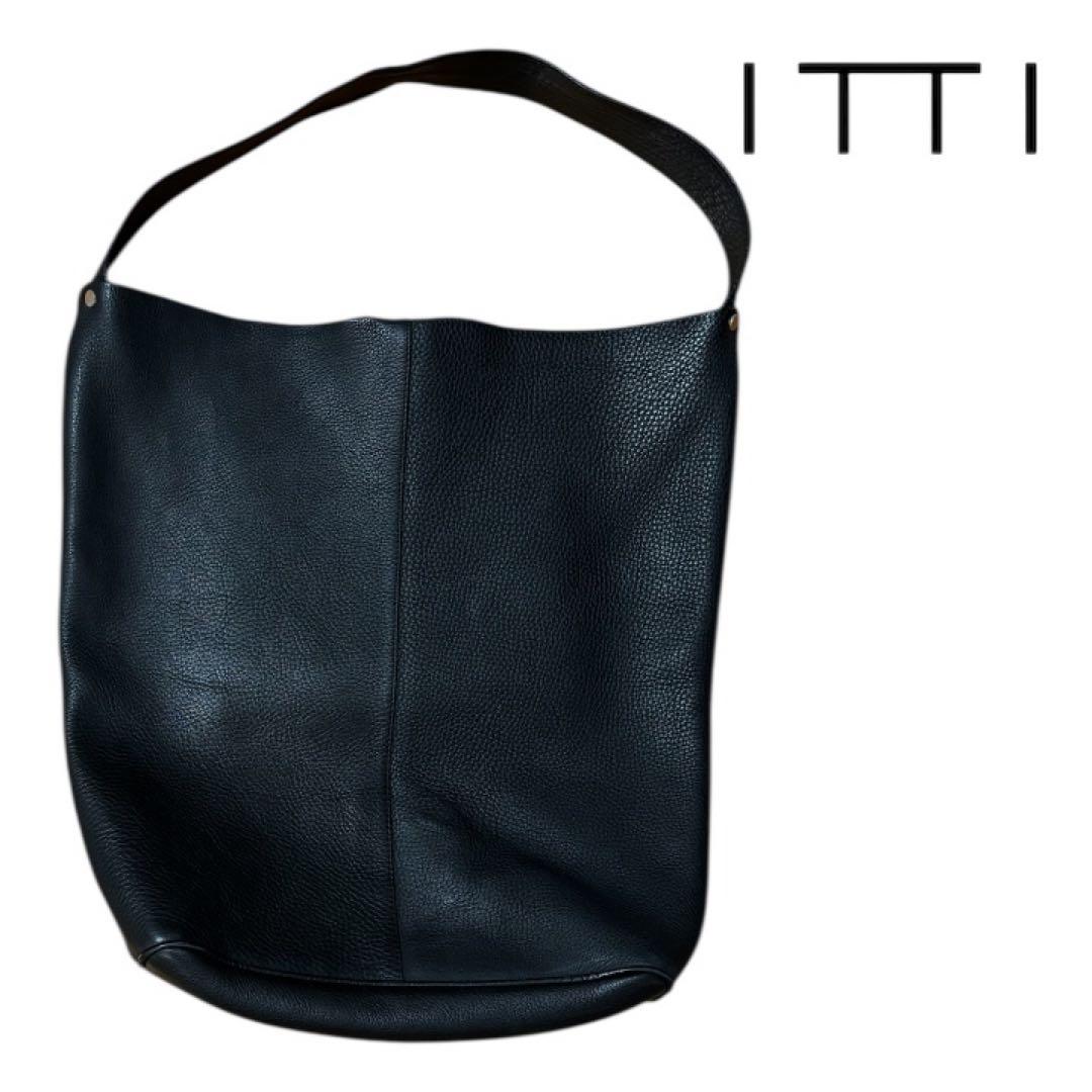 ITTI マリーバケットショルダートートバッグ レザー ブラック