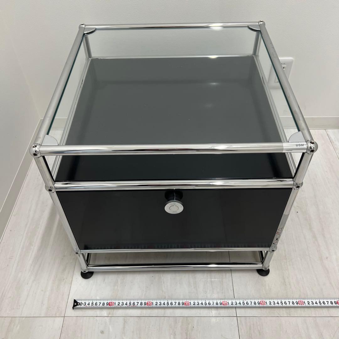 【USM】ガラス スチールラック 引き出し付き【正規品】
