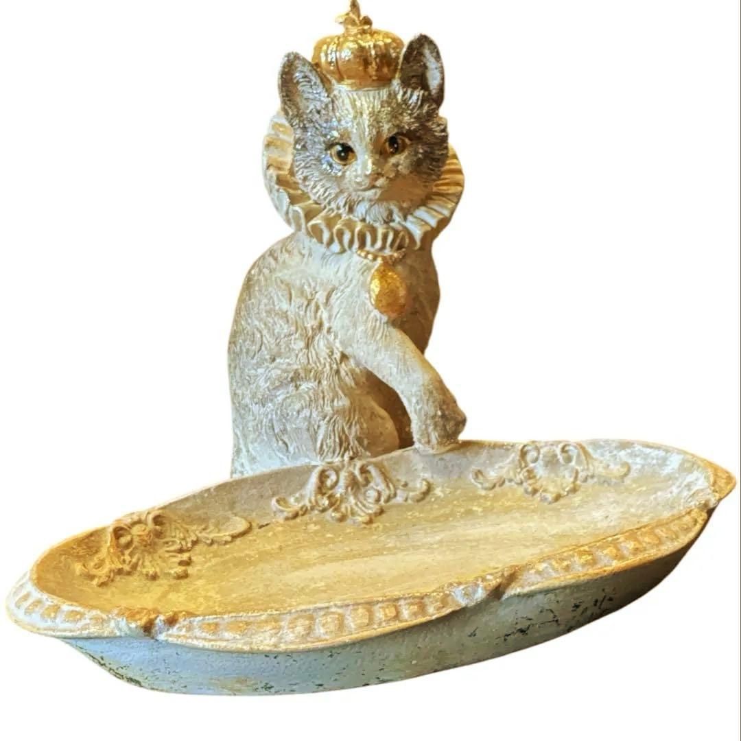 クラウンキャット　アンティーク　めちゃくちゃかわいく美しい猫の小物入れ