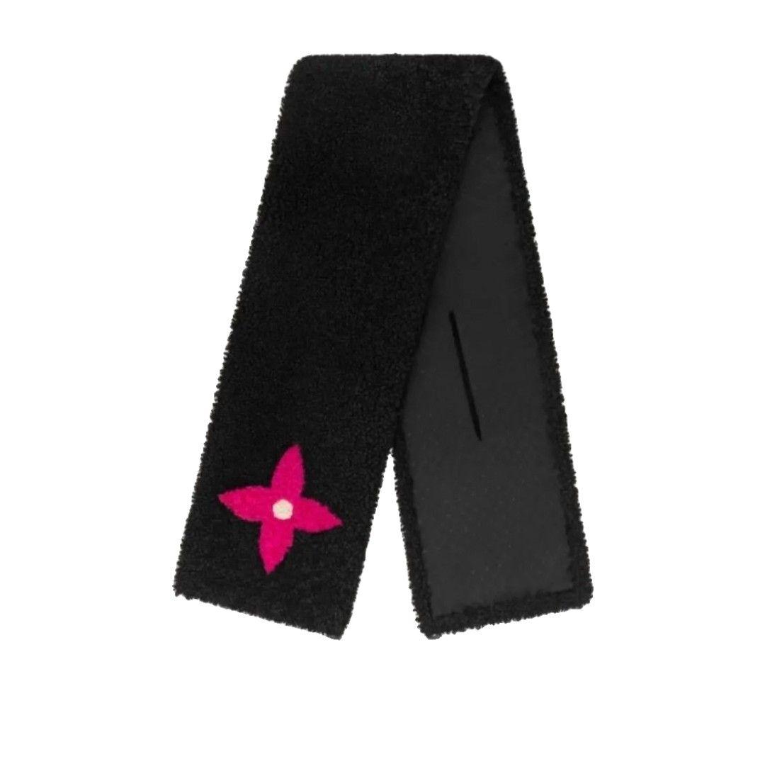 【ほぼ未使用】 ルイヴィトン マフラー　　ムートン テディ ファー マフラー黒