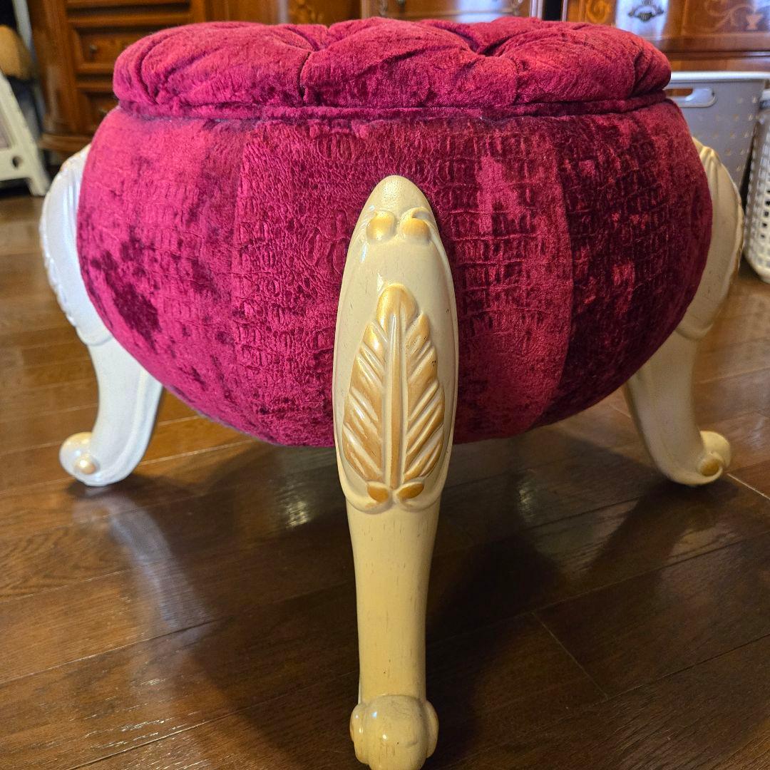 ☘️猫脚　スツール　イス　丸イス　チェア